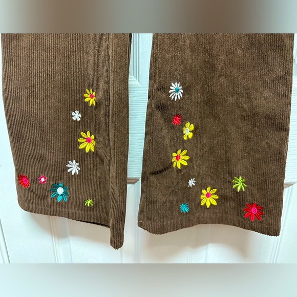 Brown corduroy flare pants - Picture 2 of 7